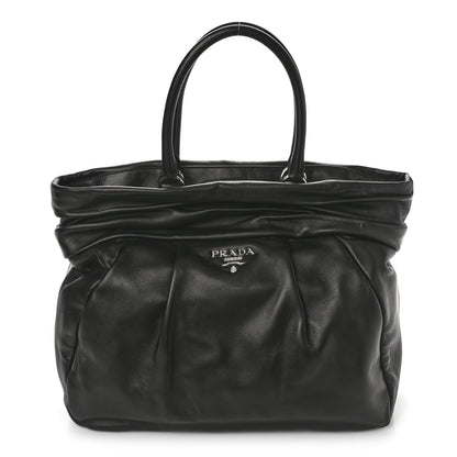 Prada Nappa Frills Tote Black 1 of 9