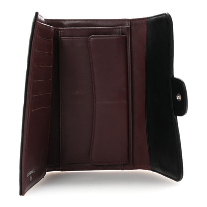 Chanel Lambskin Quilted Large Flap Wallet Black 5 of 8