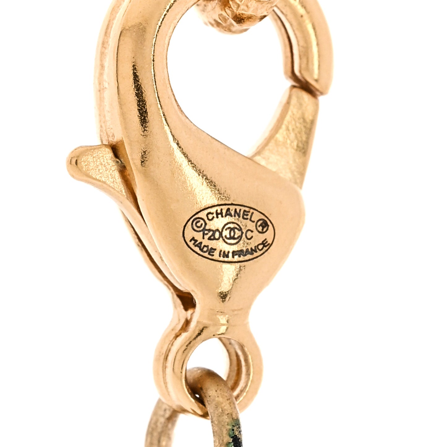 ID Dog Tag Charm Necklace Gold