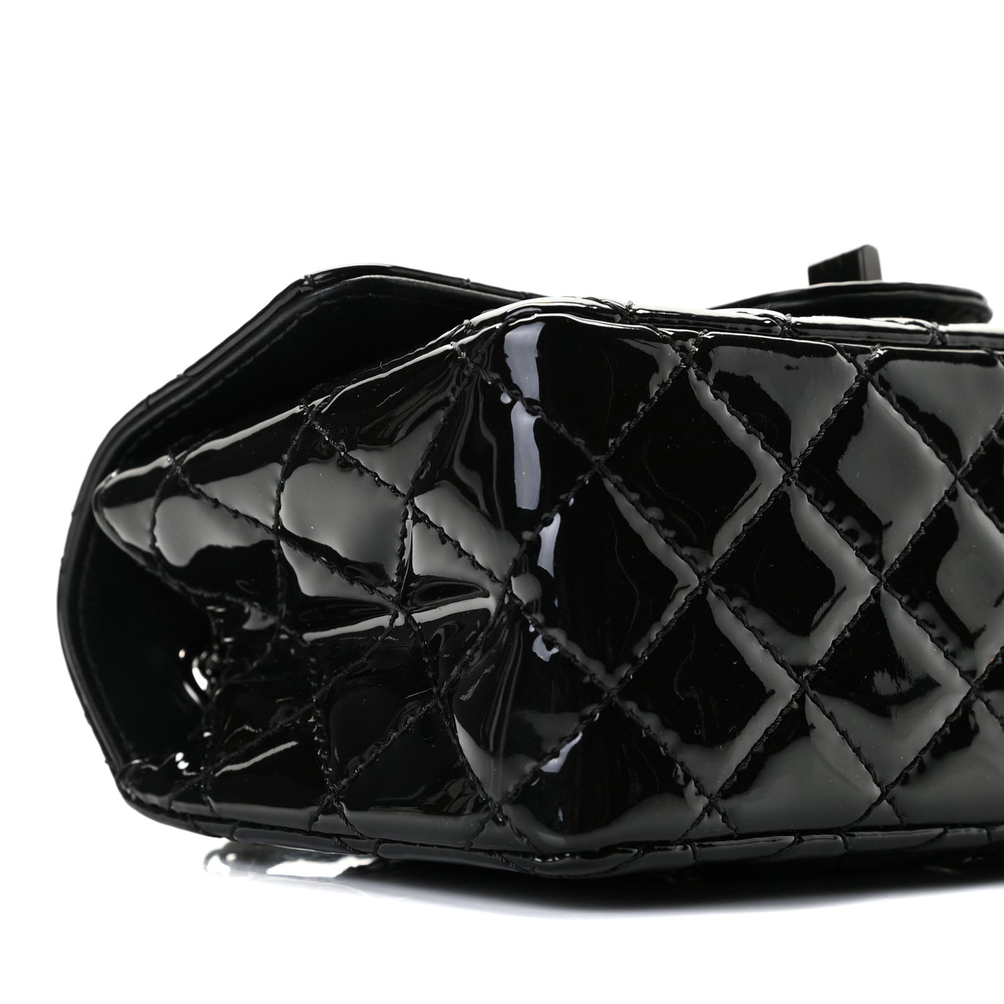 Patent Calfskin Quilted 2.55 Reissue Mini Flap So Black