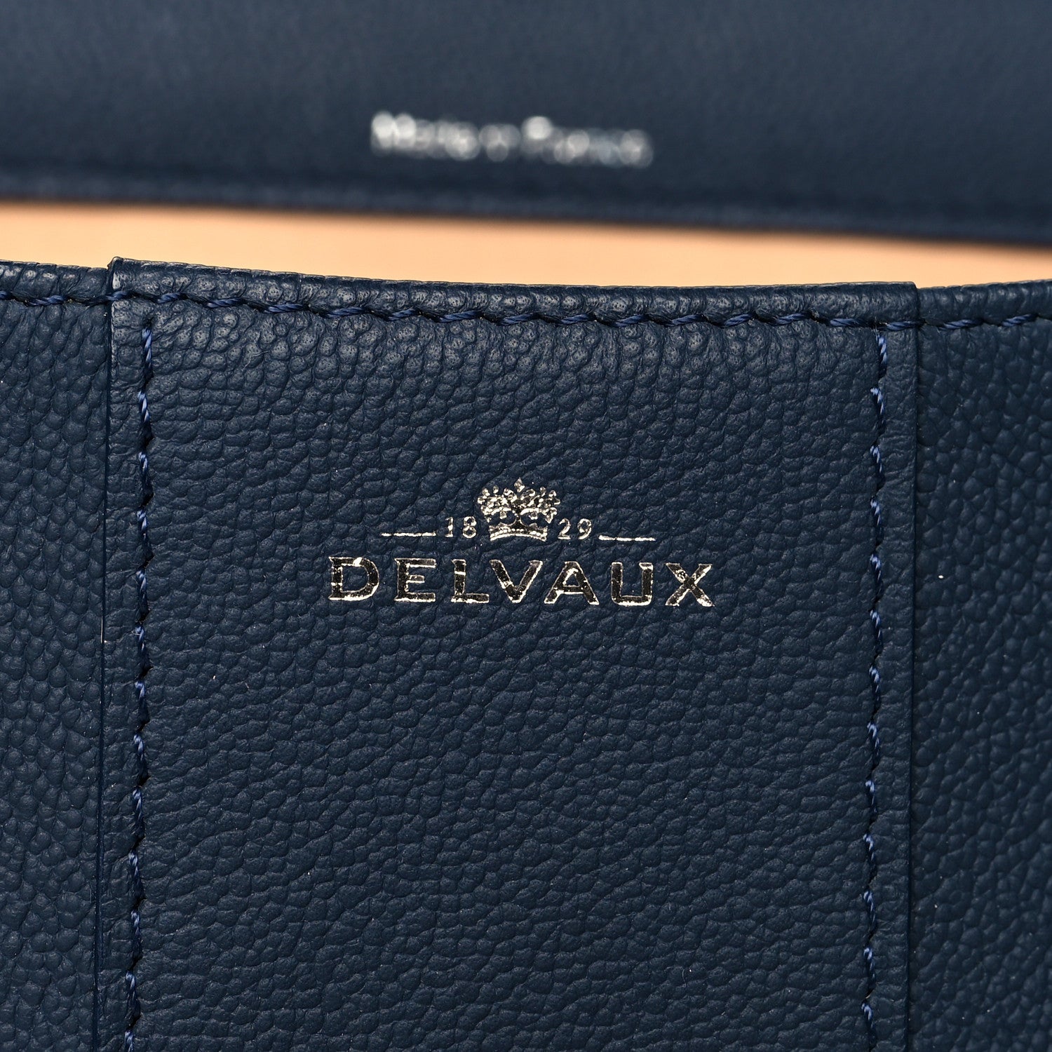 Delvaux Grained Calfskin Mini Brillant Satchel Navy 7 of 12