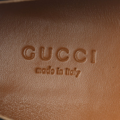 Gucci Goatskin Womens Horsebit Mid-Heel Loafers 37.5 Black 7 of 11