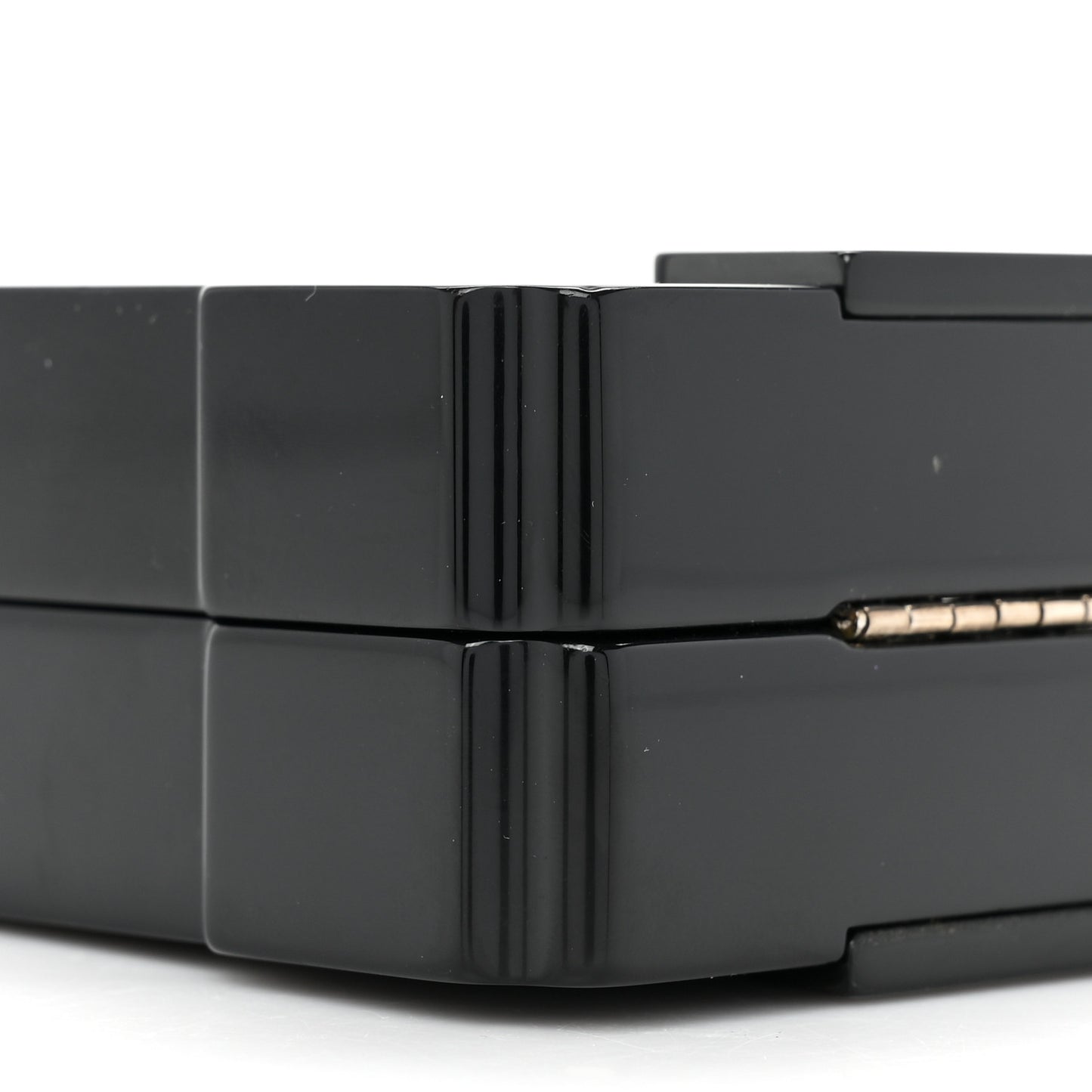 Lucite Cassette Clutch Black