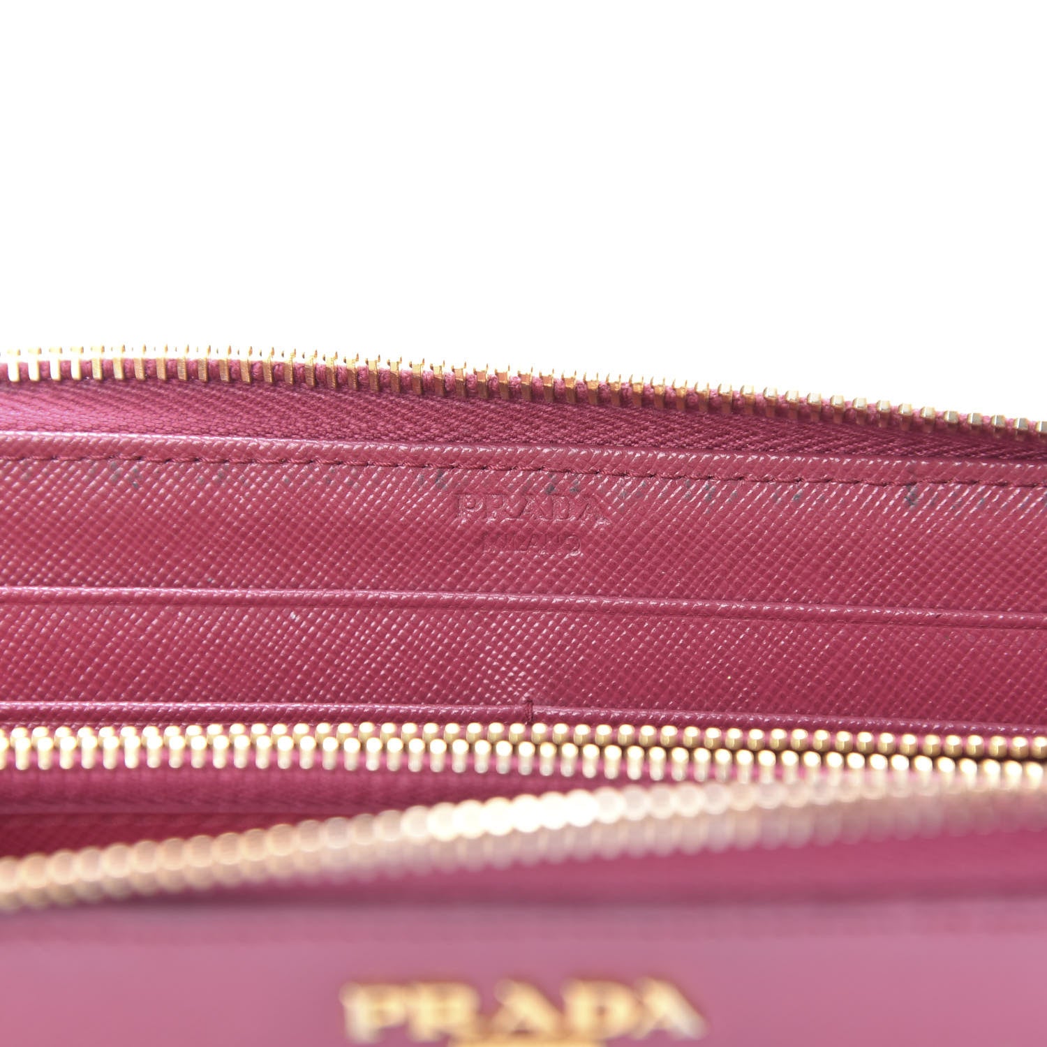 Prada Saffiano Metal Zip Around Wallet Ametista 6 of 15