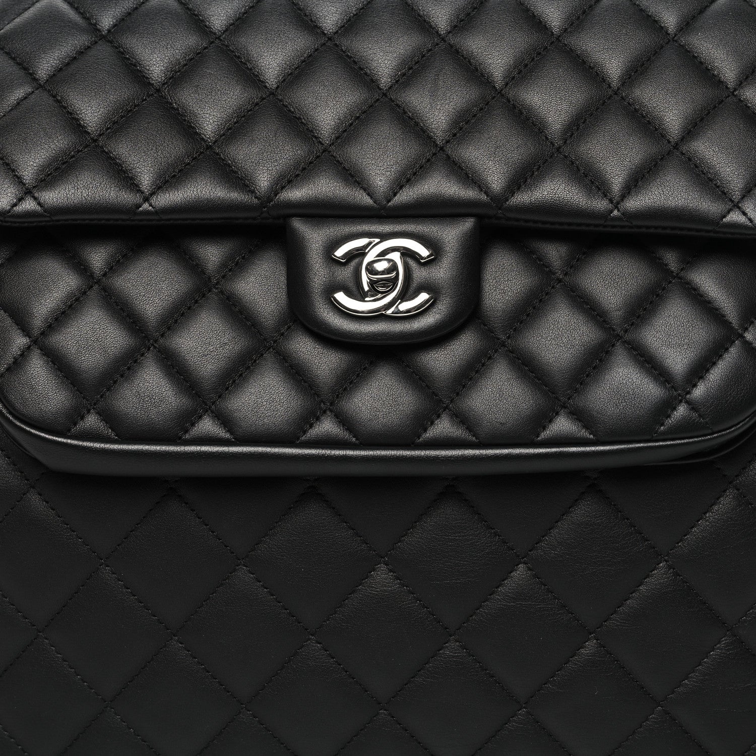 Chanel Calfskin Quilted Flap Tote Black 8 of 11