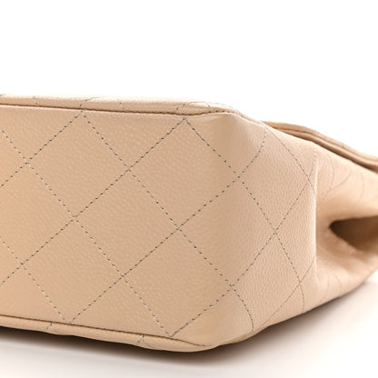 Chanel Caviar Quilted Jumbo Single Flap Beige Clair 9 of 10
