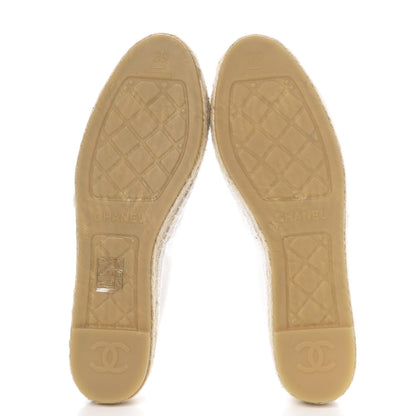 Chanel Lambskin Quilted CC Espadrilles 39 White 5 of 11