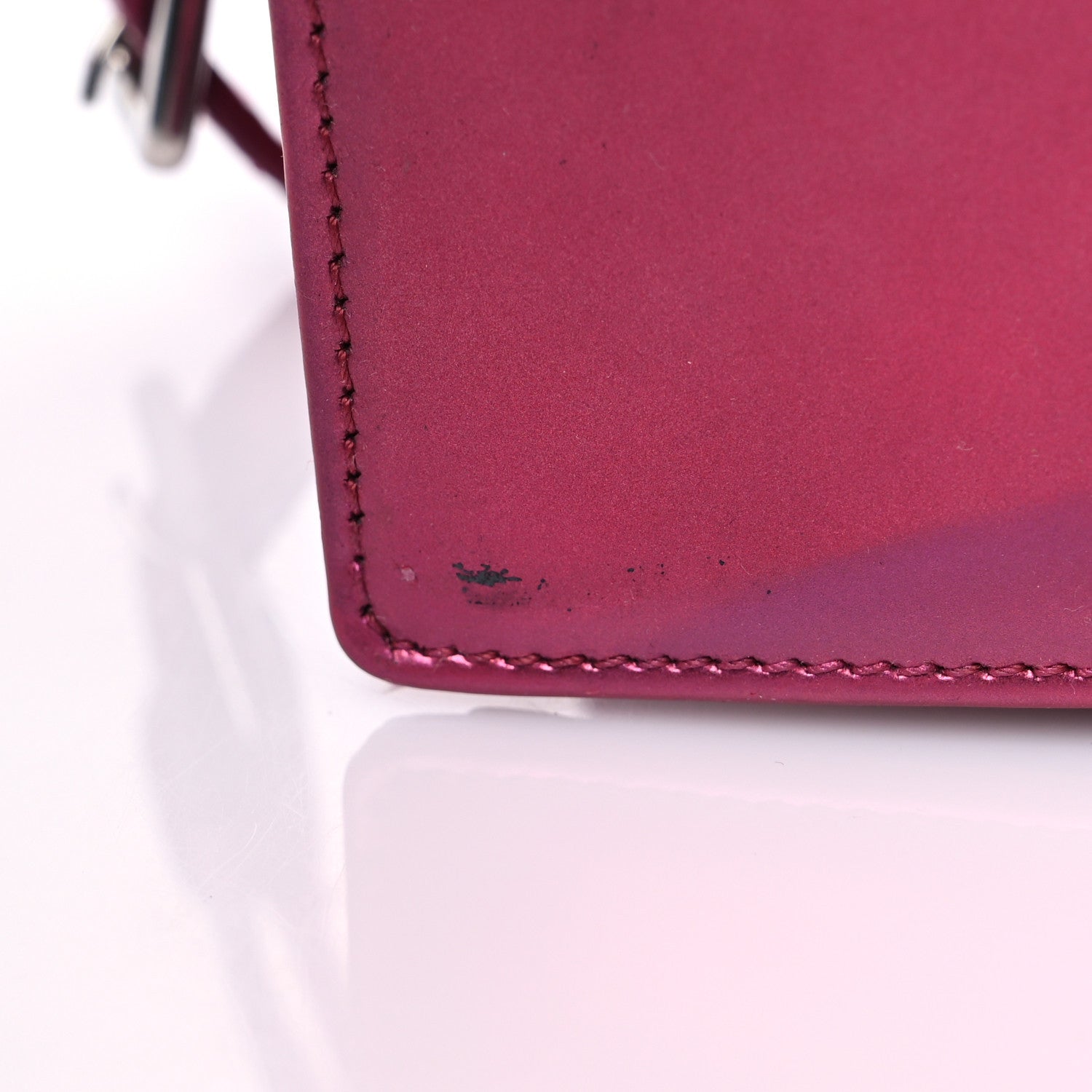 Christian Dior Metallic Patent Micro-Cannage Medium Diorama Flap Bag Pink 11 of 12