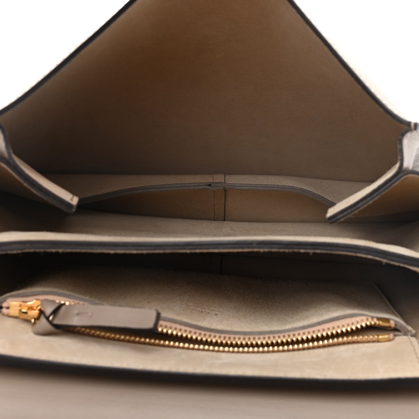 Calfskin Suede Medium Faye Shoulder Bag Motty Grey