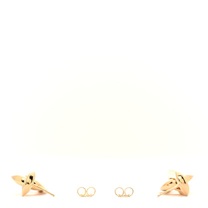 Louis Vuitton Metal LV Edge Double Hoop Earrings Gold 3 of 5