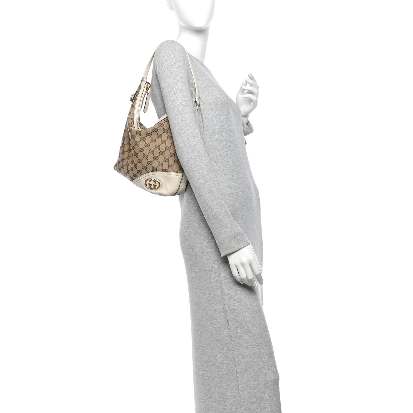 Monogram Medium New Britt Hobo Off White