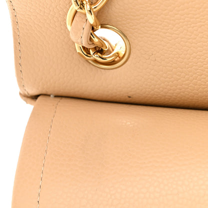 Chanel Caviar Quilted Jumbo Double Flap Beige 13 of 18