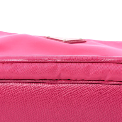 Prada Nylon Saffiano Vela Double Zip Crossbody Bag Fuxia 11 of 11