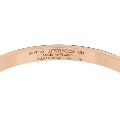 Hermes 18K Rose Gold Diamond PM Kelly Bracelet SH 3 of 4