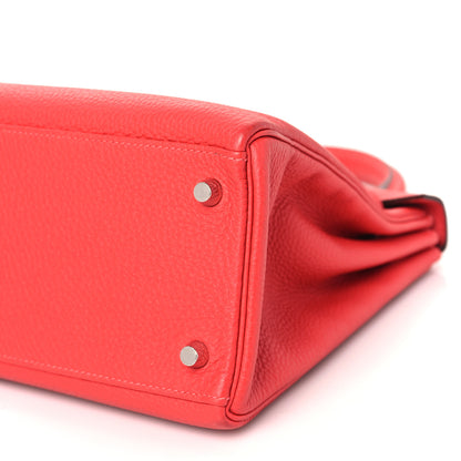 Hermes Togo Kelly Retourne 28 Rouge Pivoine 10 of 10