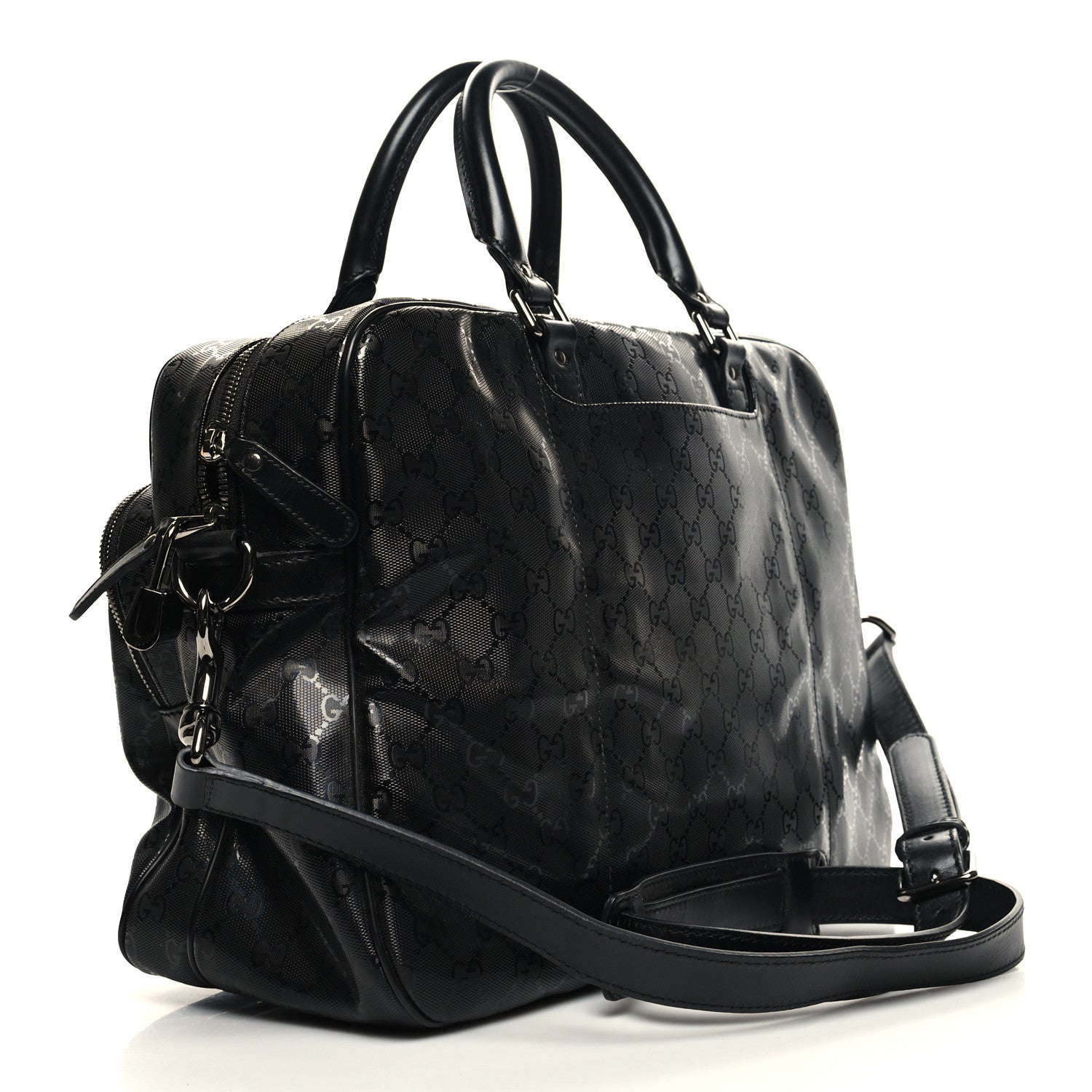 Gucci Imprime Monogram Medium Travel Bag Black 3 of 11