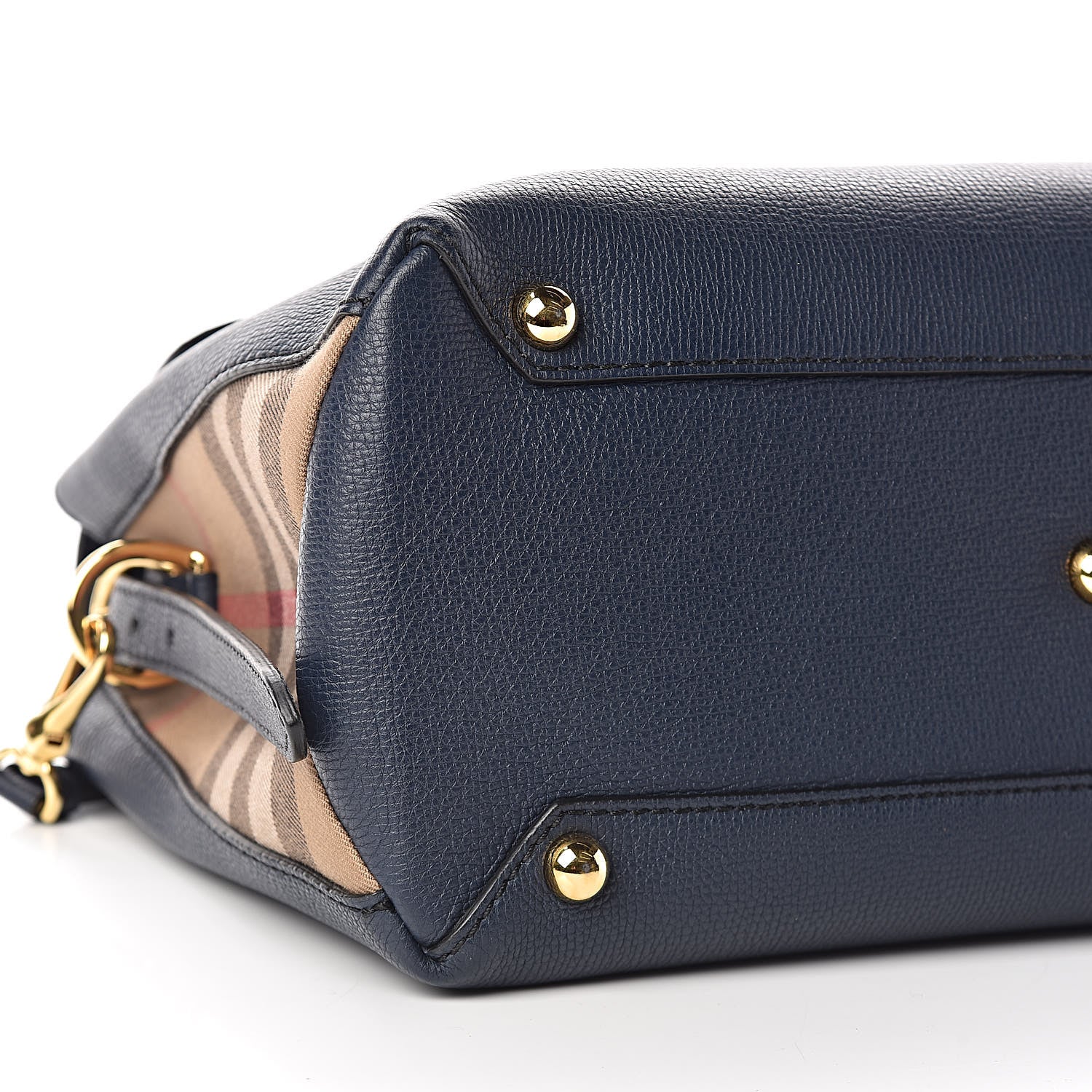 Burberry Derby Calfskin House Check Medium Camberley Ink Blue 6 of 10