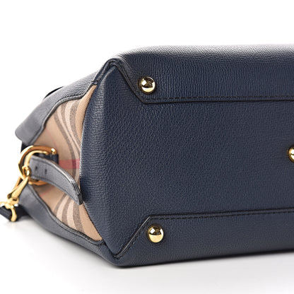 Burberry Derby Calfskin House Check Medium Camberley Ink Blue 6 of 10