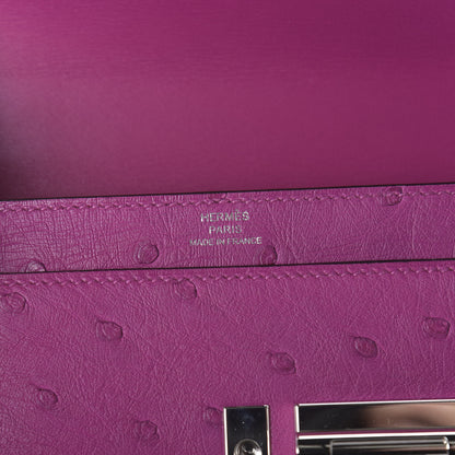 Hermes Ostrich Mini Verrou Chaine Bag Rose Pourpre 8 of 10