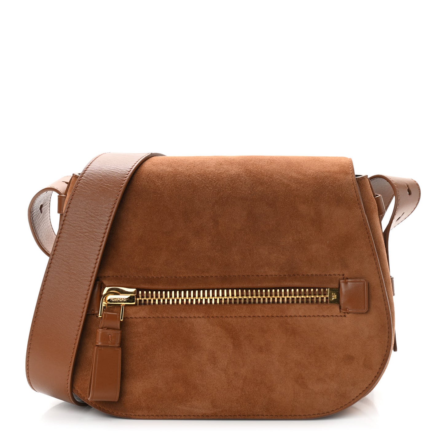Suede Jennifer Saddle Bag Tobacco