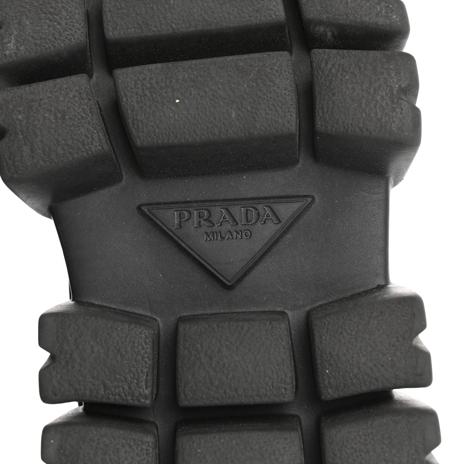 Prada Rubber Technical Knit Fabric Triangle Logo Evolution 55mm Sneakers 35.5 Black 8 of 10