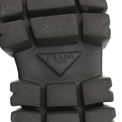Prada Rubber Technical Knit Fabric Triangle Logo Evolution 55mm Sneakers 35.5 Black 8 of 10
