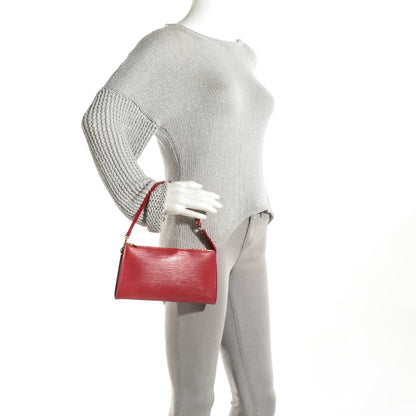 Louis Vuitton Epi Pochette Accessories 24 Castillan Red 2 of 8