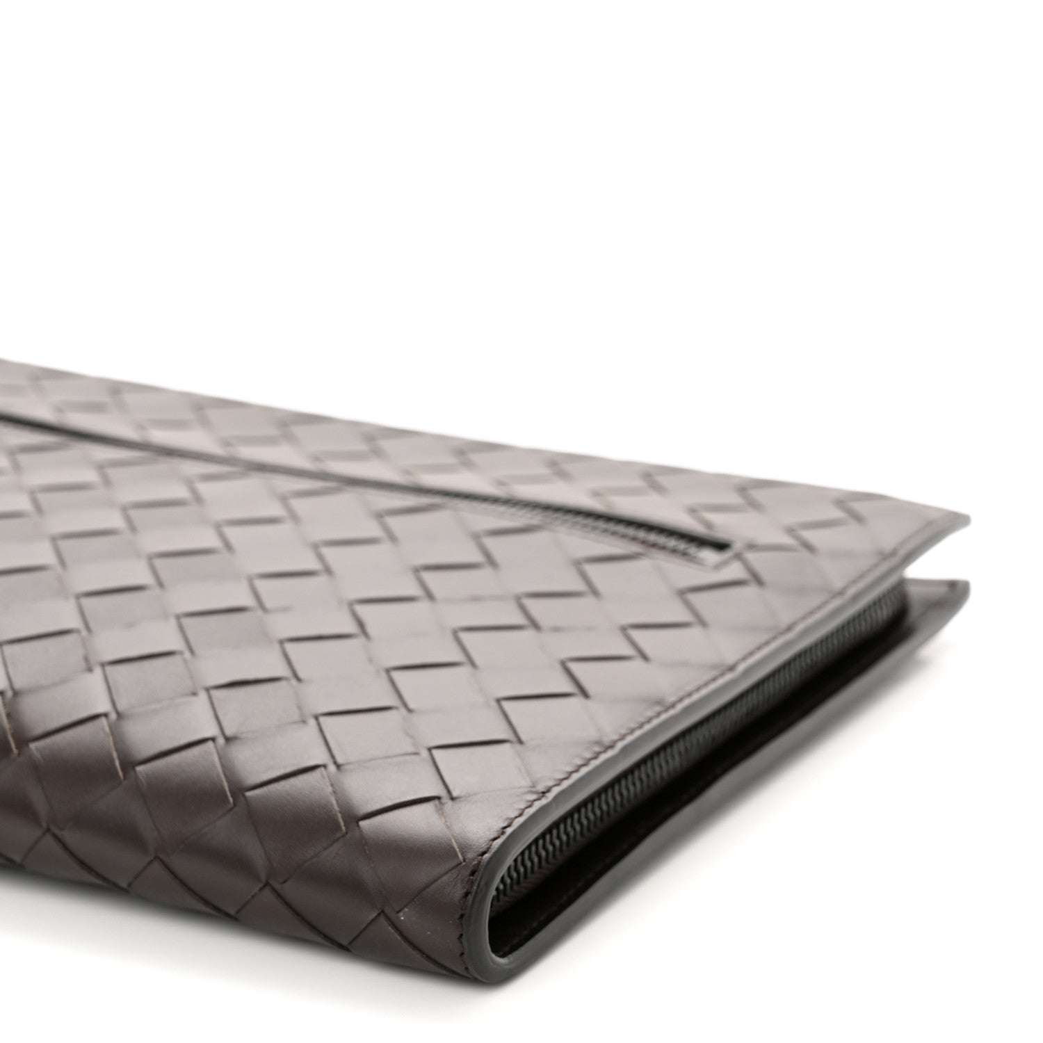 Bottega Veneta Calfskin Intrecciato Small Document Case Dark Brown 10 of 10