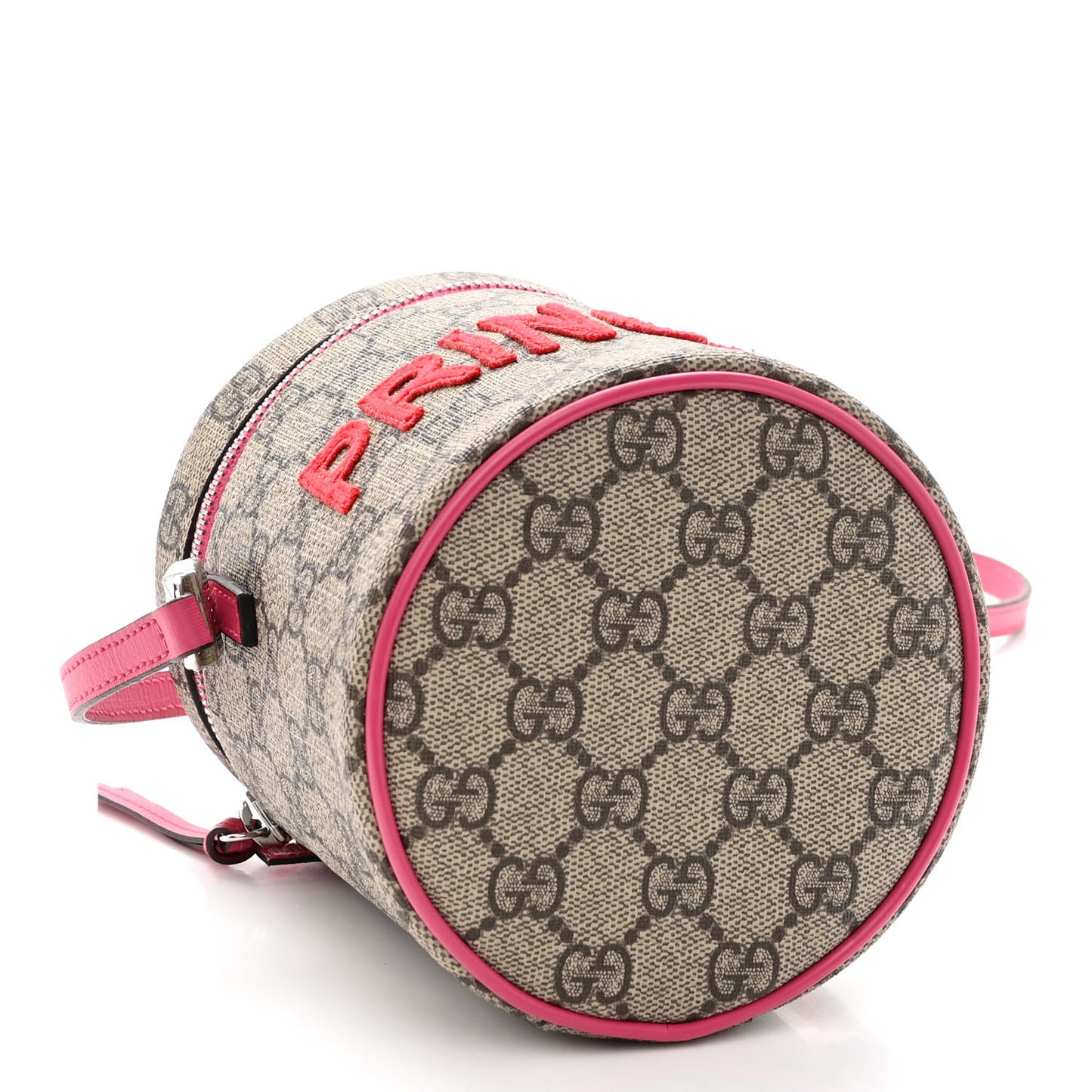 GG Supreme Monogram Princess Embroidered Childrens Crossbody Bag Pink