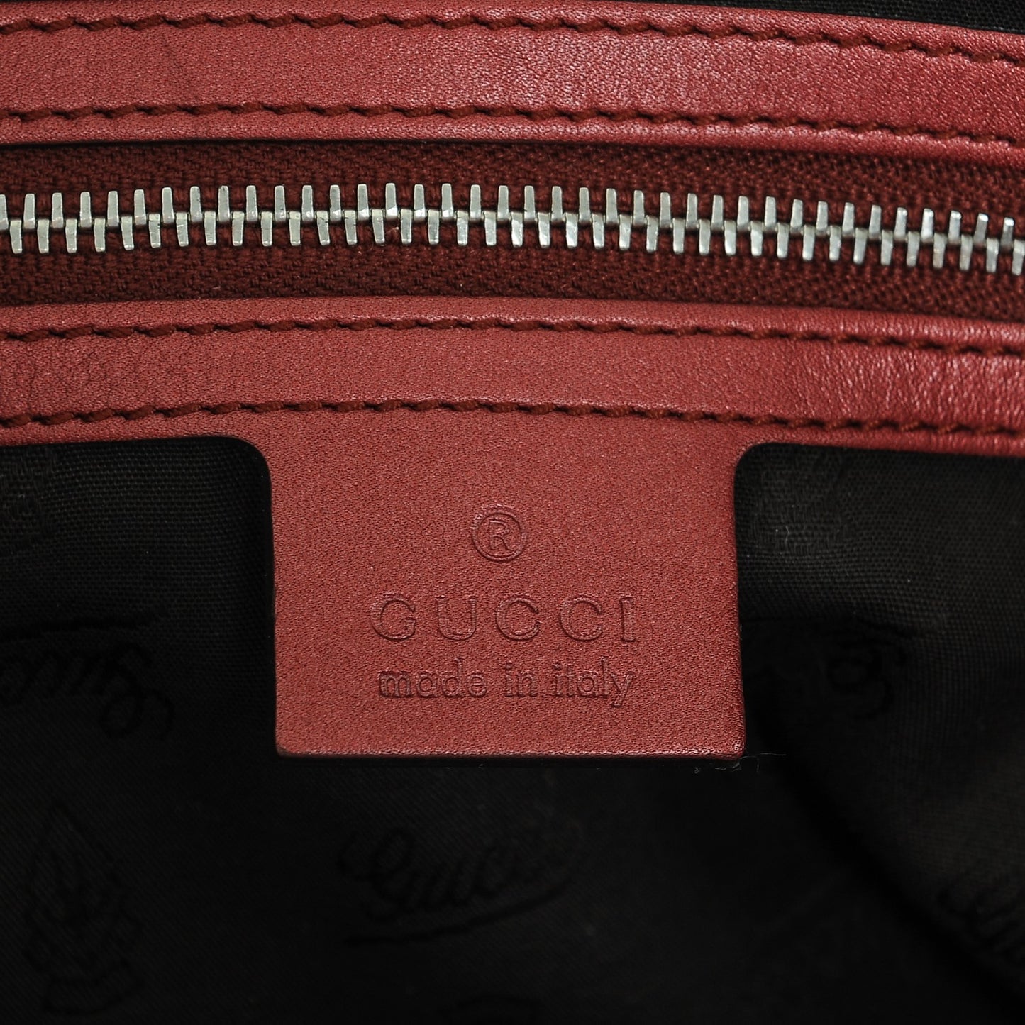 Metallic Guccissima Medium Bamboo Bar Tote Red