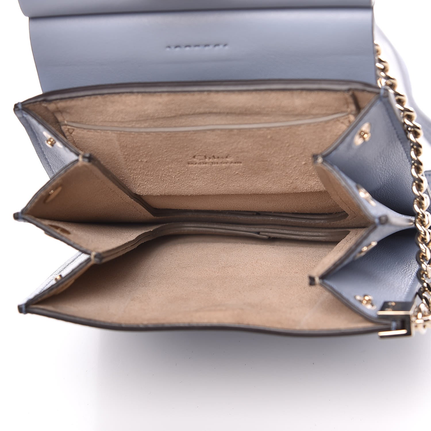 Chloe Suede Calfskin Mini Faye Bracelet Bag Washed Blue 5 of 14