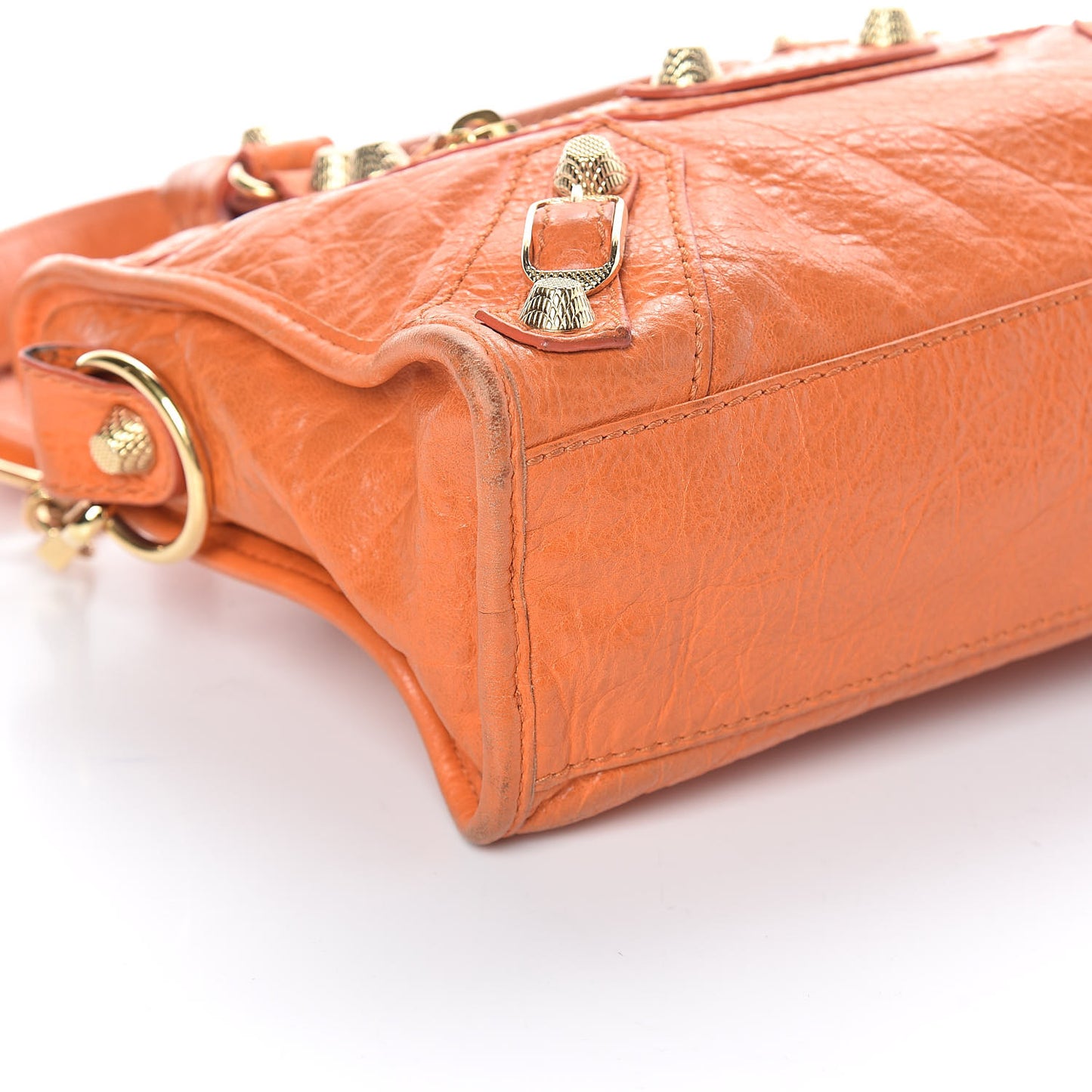 Agneau Giant 12 Gold Hardware Mini City Tangerine