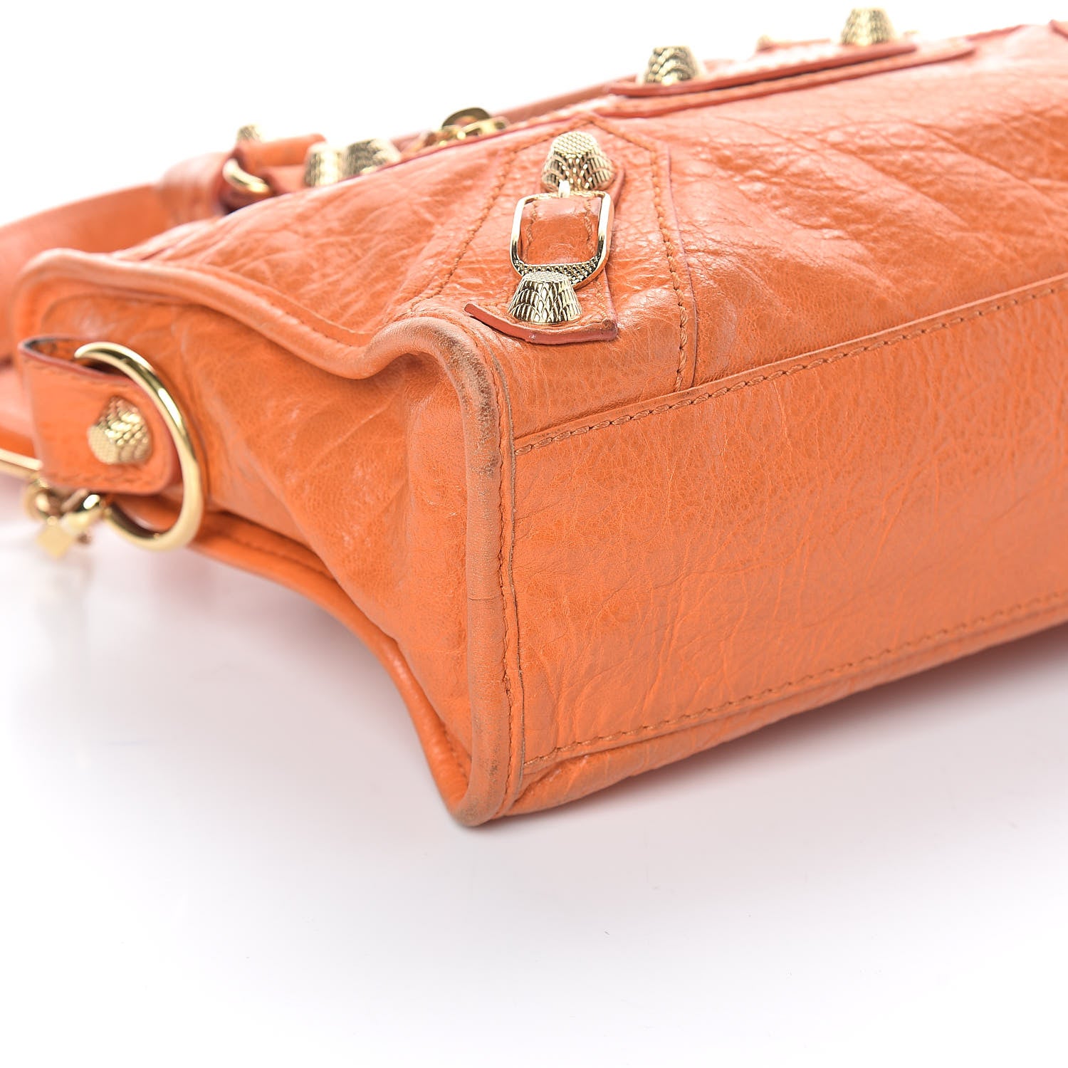 Balenciaga Agneau Giant 12 Gold Hardware Mini City Tangerine 7 of 8