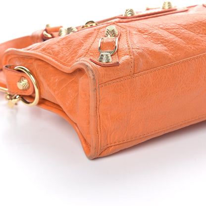 Balenciaga Agneau Giant 12 Gold Hardware Mini City Tangerine 7 of 8