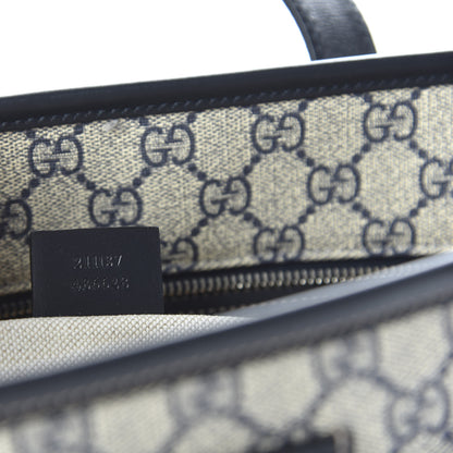 Gucci GG Supreme Monogram Medium Zippered Shopping Tote Black 9 of 10