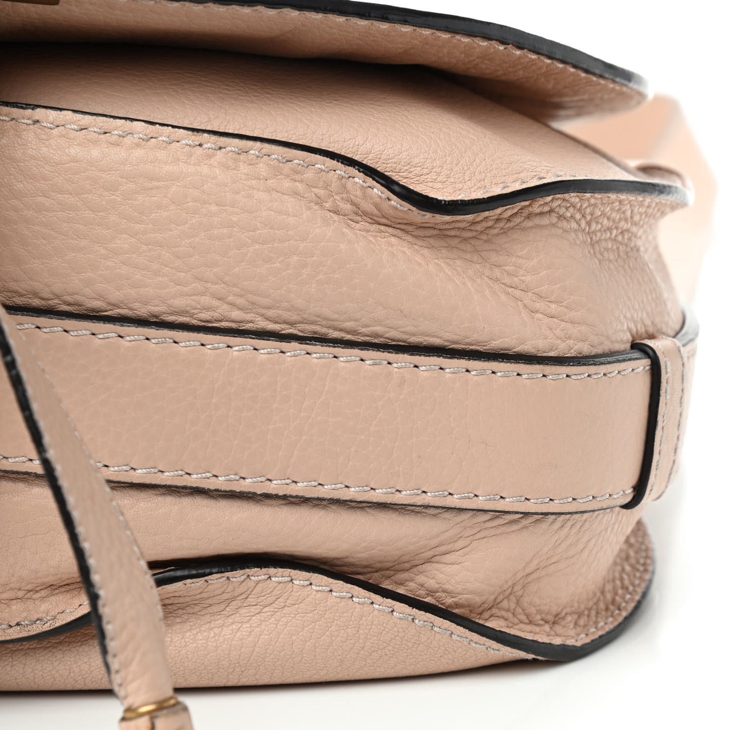 Calfskin Medium Marcie Round Crossbody Bag Blush Nude