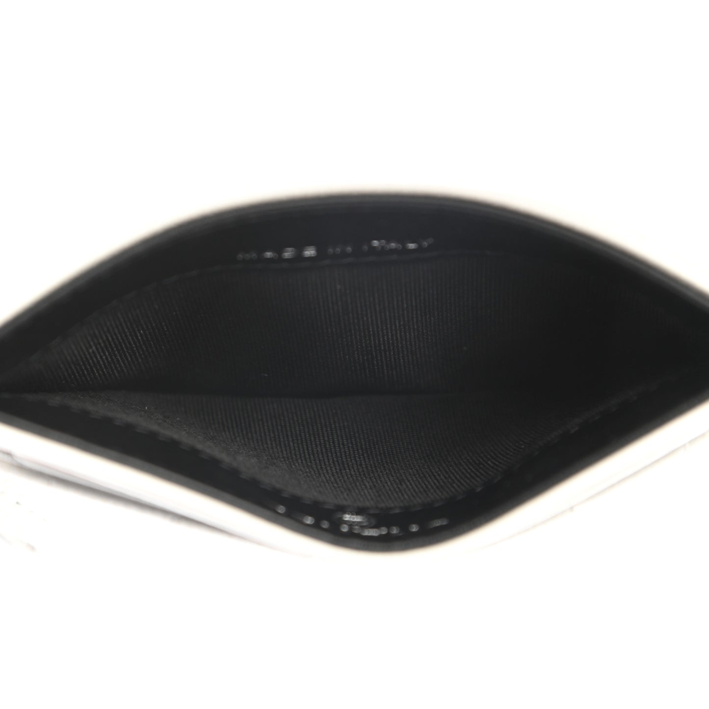 Caviar Quilted My Everything Card Holder White Black