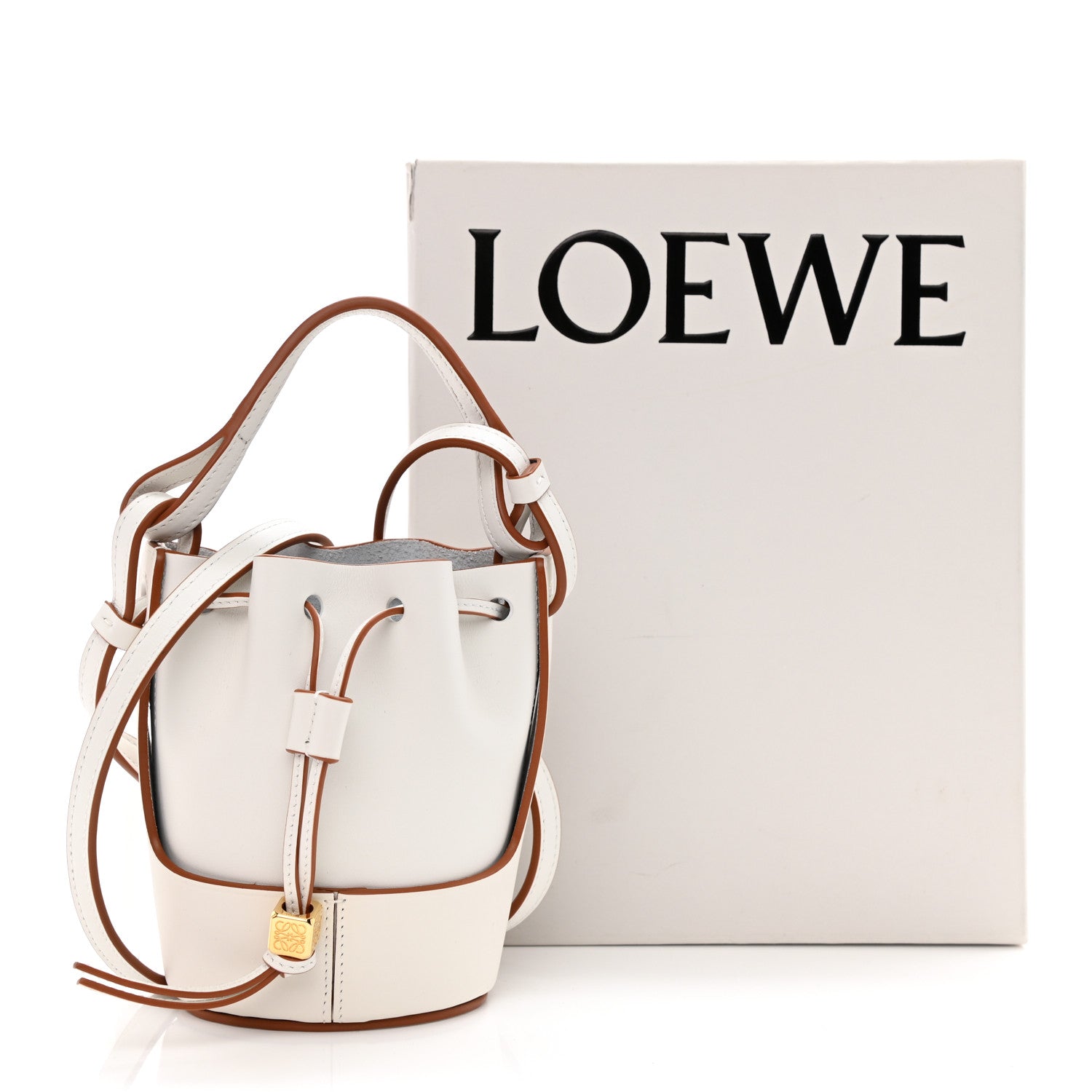 Loewe Calfskin Nano Balloon Bucket Bag Soft White 9 of 9