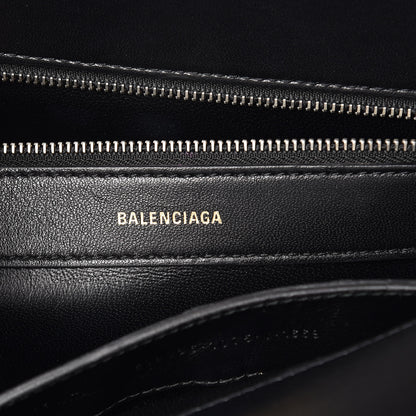 Balenciaga Signature Grained Calfskin Logo M Ville Top Handle Bag Black Rose Shocking 7 of 15