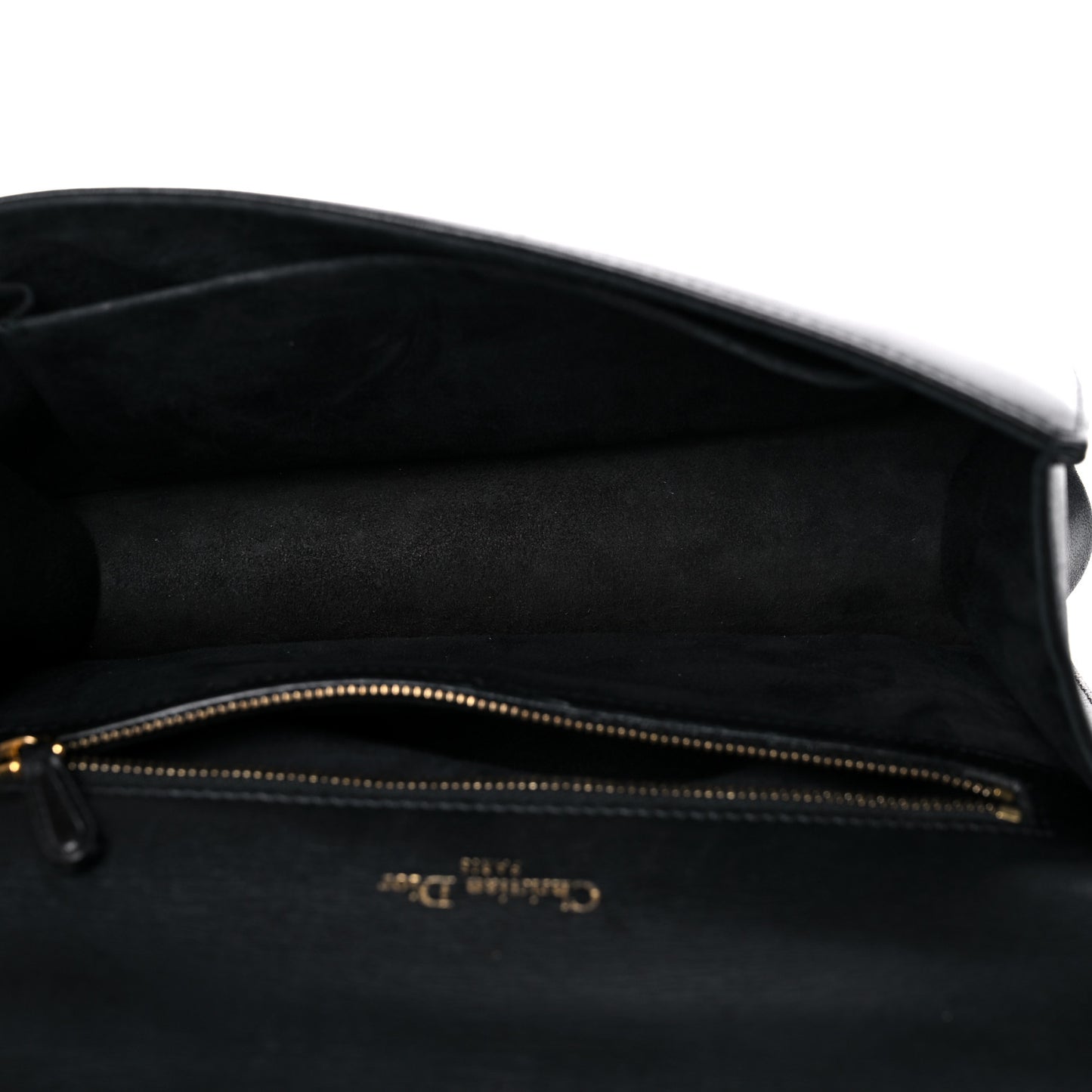 Lambskin Studded Medium Diorama Flap Bag Black