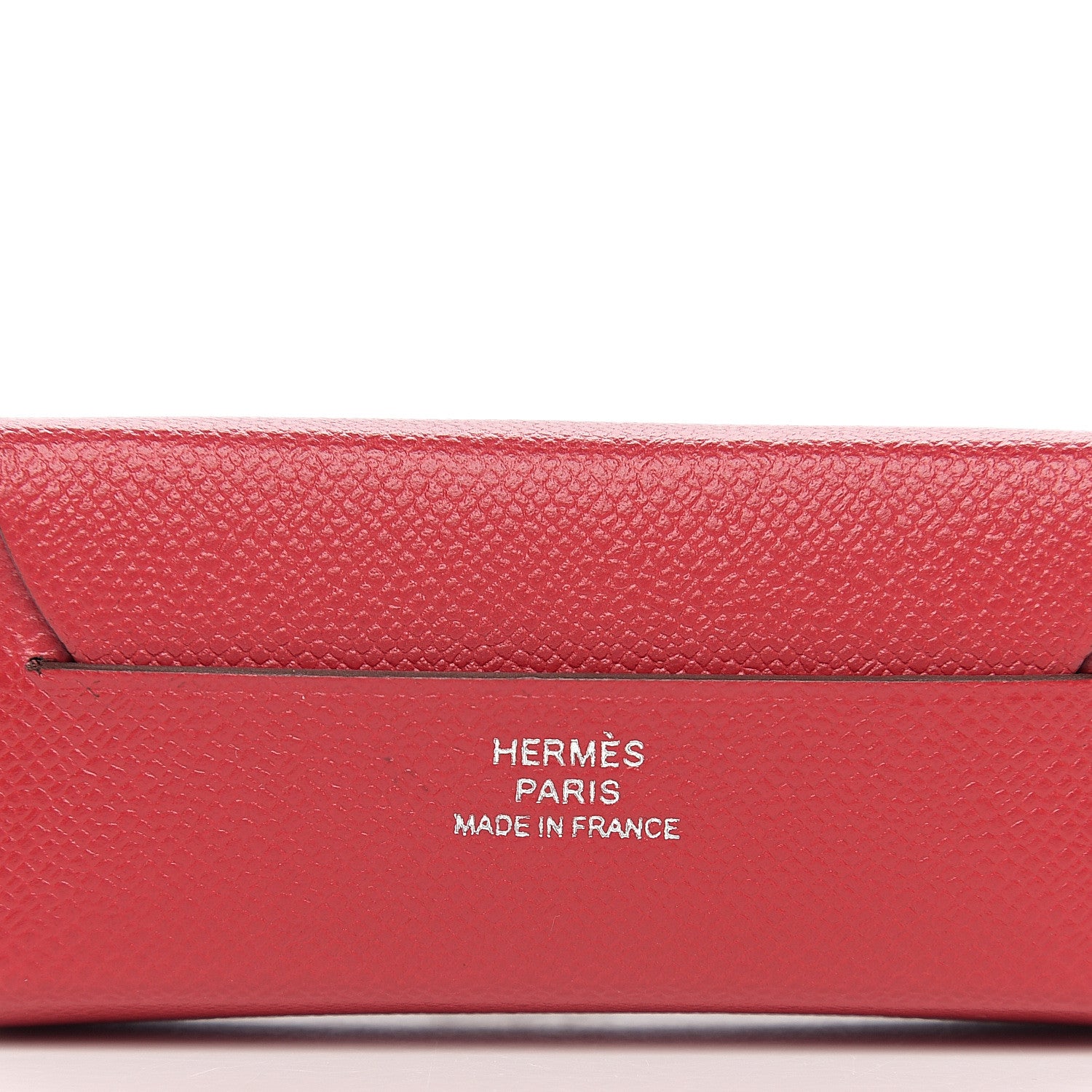 Hermes Grained Madame Calfskin Lipstick Case with Mirror Rouge Piment 6 of 8