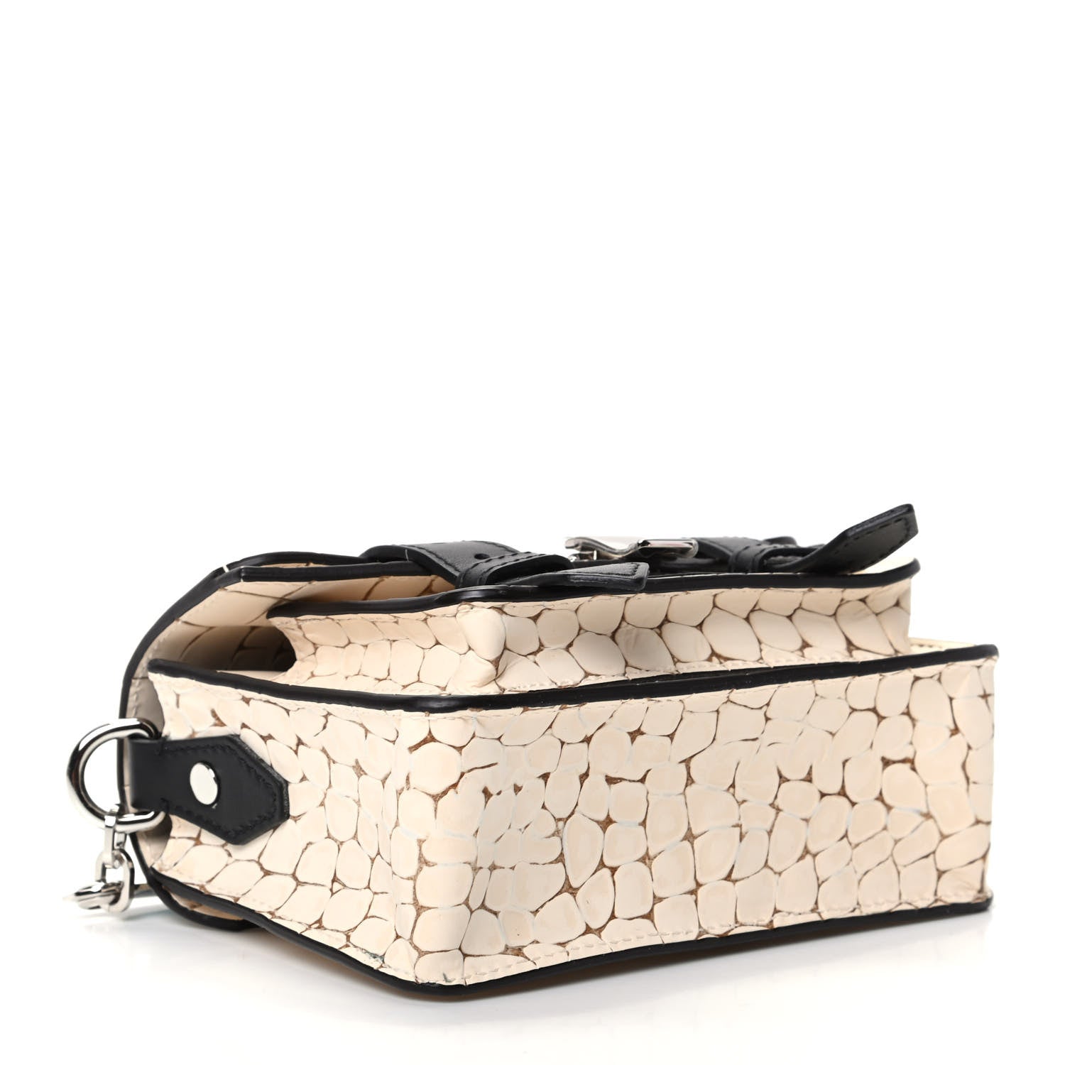 Proenza Schouler Calfskin Crocodile Embossed Micro PS1 Satchel Clay 3 of 7