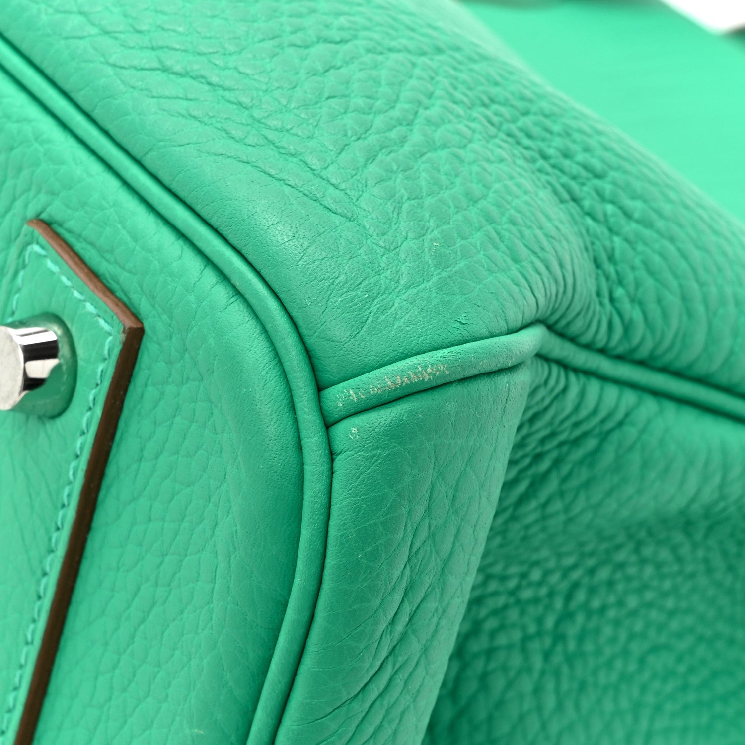 Hermes Taurillon Clemence Birkin 40 Menthe 17 of 20