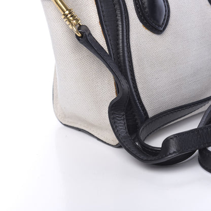 Celine Natural Canvas Smooth Calfskin Nano Luggage Cream 14 of 16