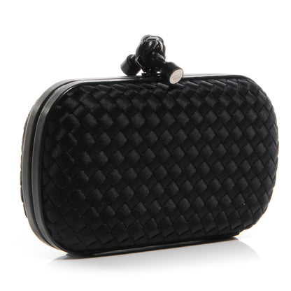 Bottega Veneta Satin Knot Clutch Nero Black 3 of 7