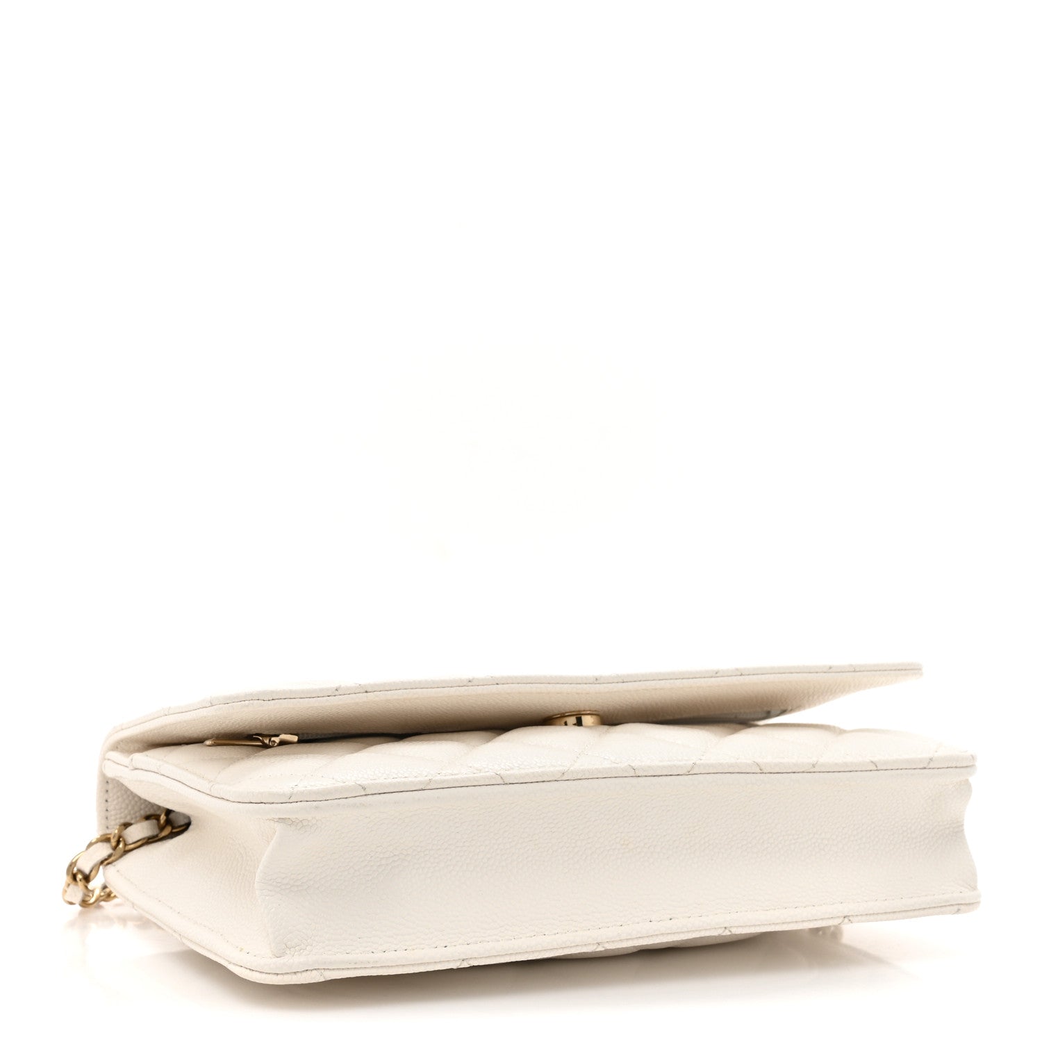 Chanel Caviar Quilted Wallet On Chain WOC White 4 of 12