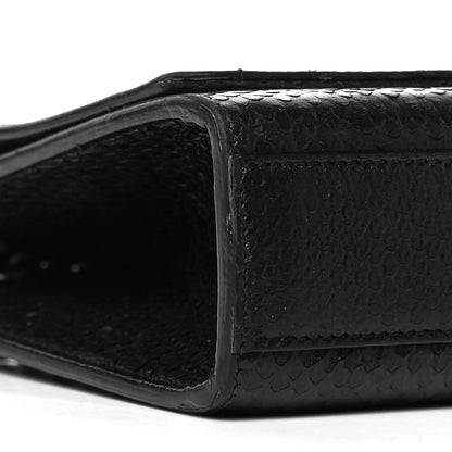 Saint Laurent Snakeskin Medium Classic Monogram Kate Tassel Satchel Black 6 of 7