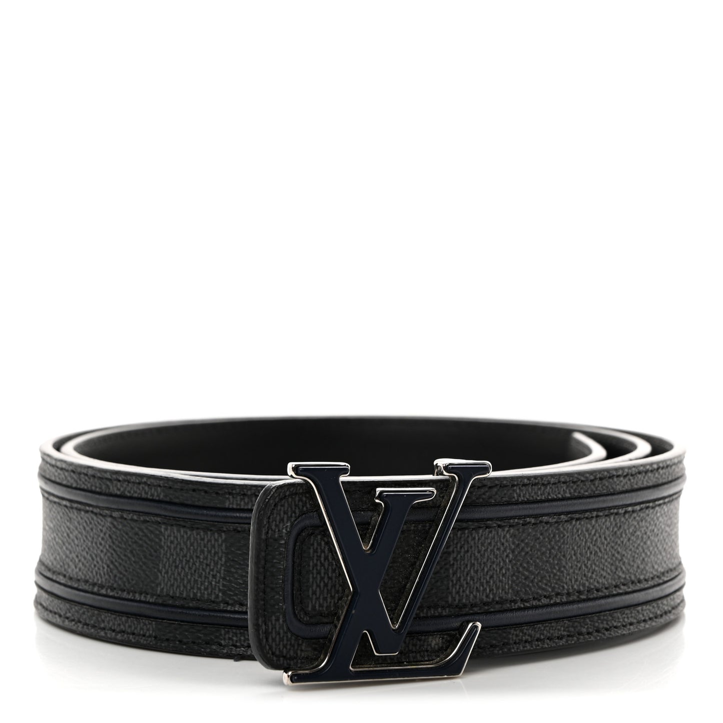 Damier Graphite 40mm LV Initiales Belt 110 44 Black