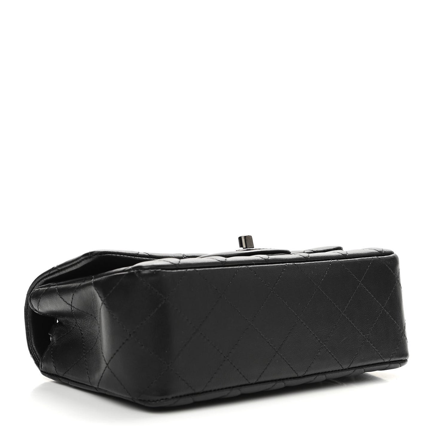 Lambskin Quilted Mini Rectangular Flap So Black
