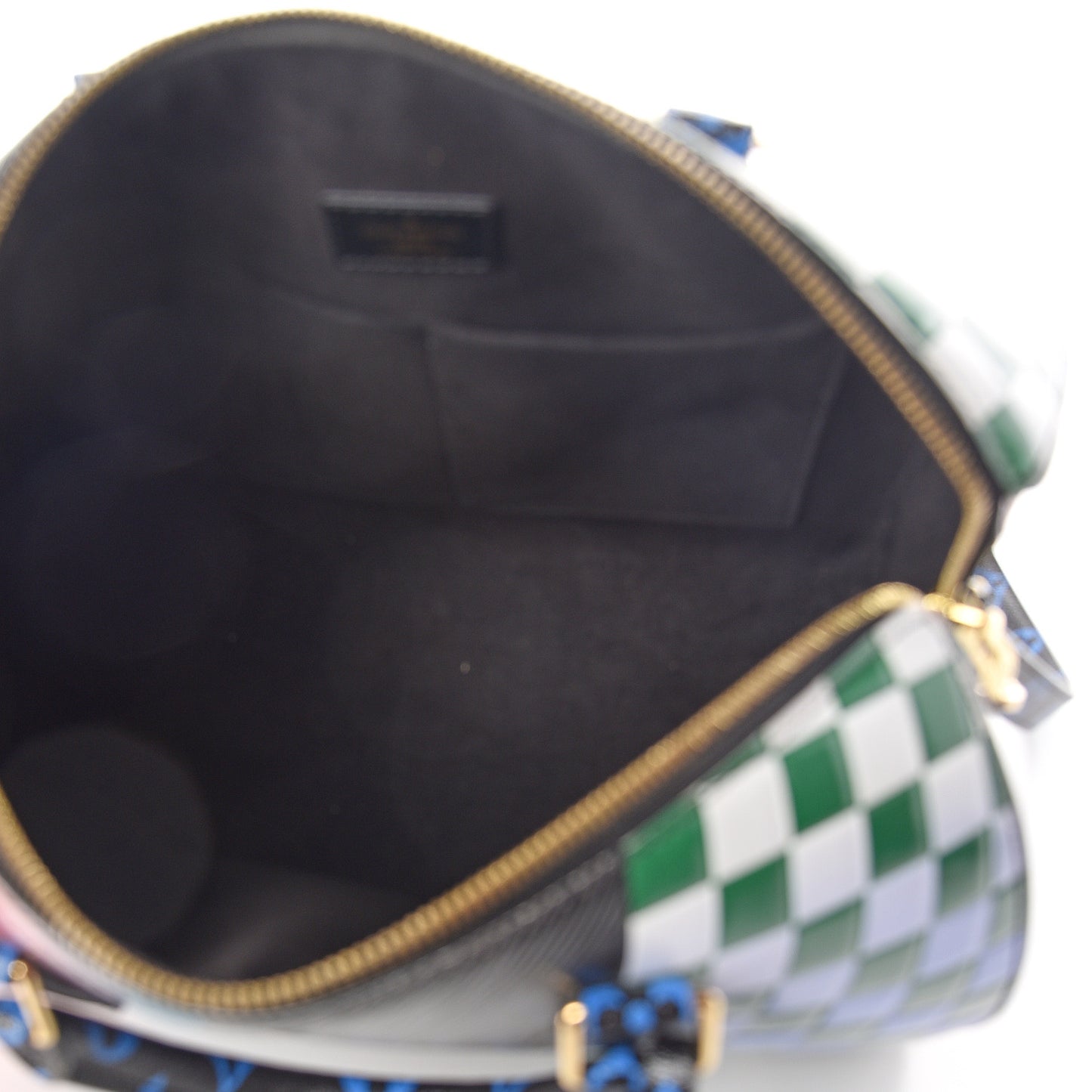 Epi Colored Monogram Damier Race Speedy Bandouliere 30 Black Rouge